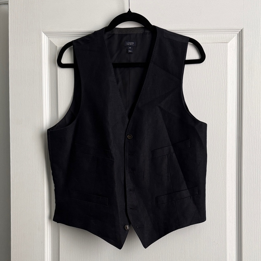 J. Crew Classic Navy Buttoned Vest